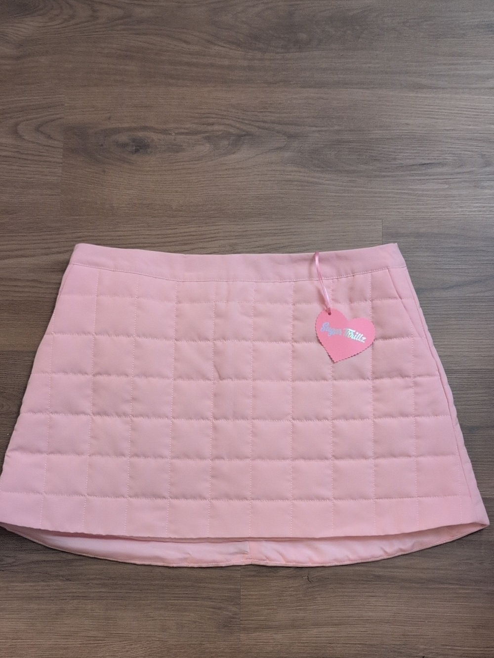 Sugar Thrillz Quilted Pink Mini Skirt